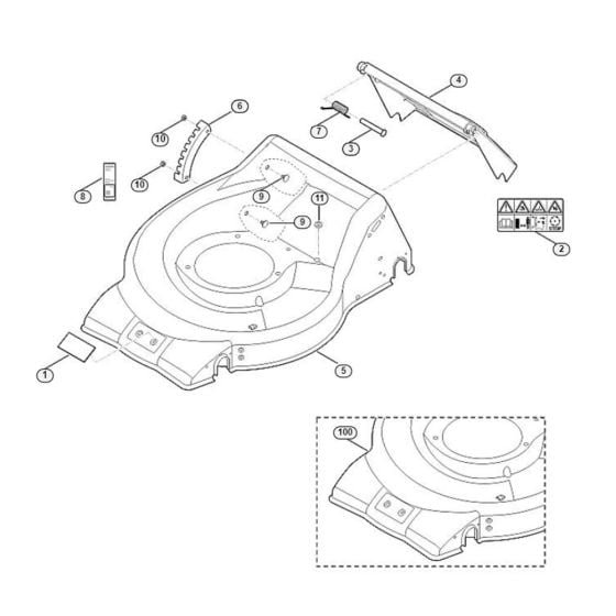 Housing for Viking MB 248.1 Petrol Lawn Mowers