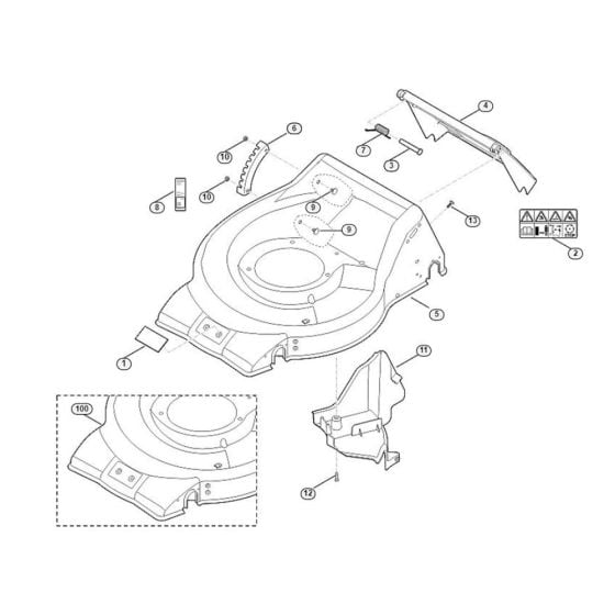 Housing for Viking MB 248.1 T Petrol Lawn Mowers