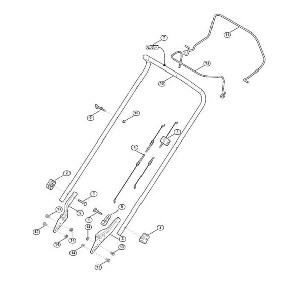 Handle for Viking MB 248.2 T Petrol Lawn Mowers