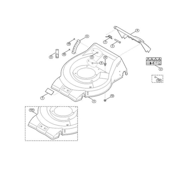 Housing for Viking MB 248.3 Petrol Lawn Mowers