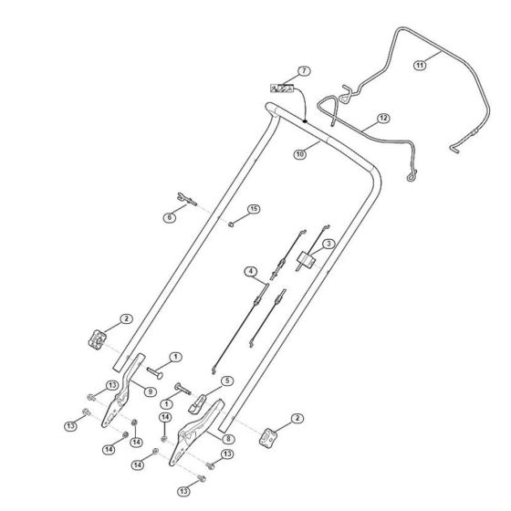 Handle for Viking MB 248.3 T Petrol Lawn Mowers