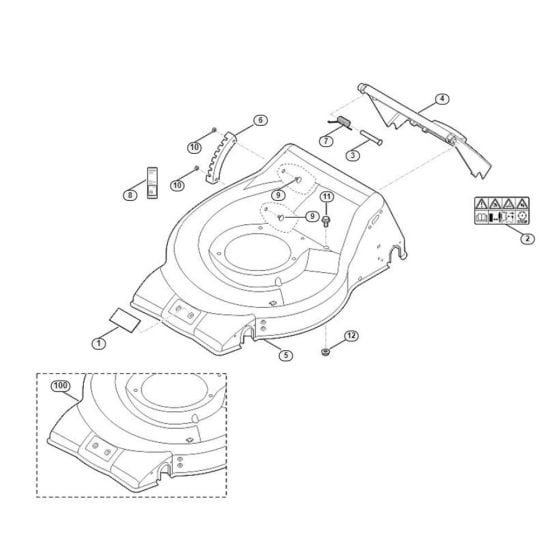 Housing for Viking MB 248.4 Petrol Lawn Mowers