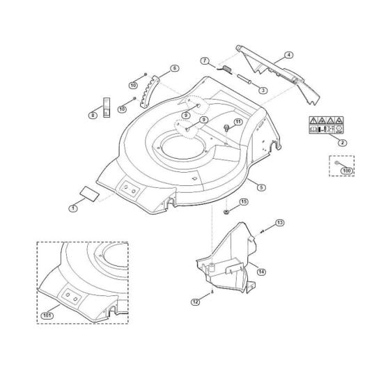 Housing for Viking MB 253.0 Petrol Lawn Mowers