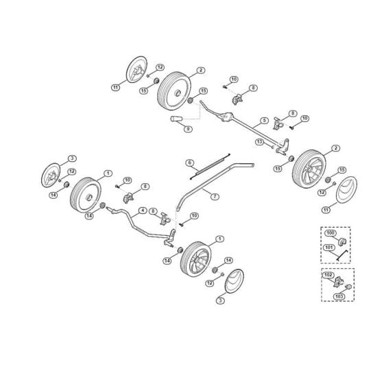 Chassis for Viking MB 253.1 Petrol Lawn Mowers