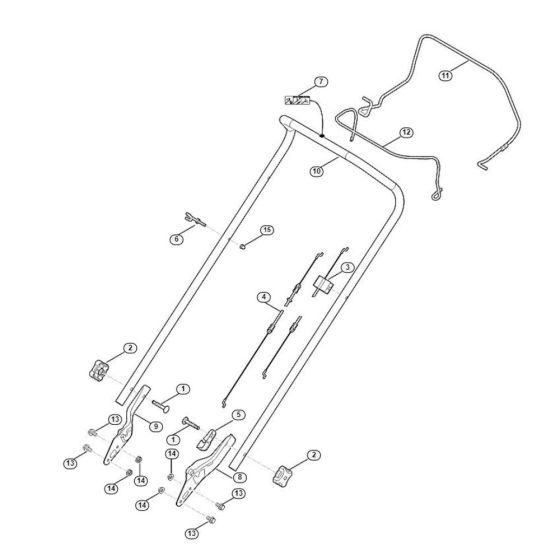 Handle for Viking MB 253.1 T Petrol Lawn Mowers