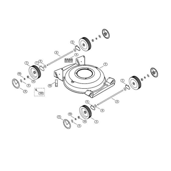 Housing, Chassis for Viking MB 2 R Petrol Lawn Mowers