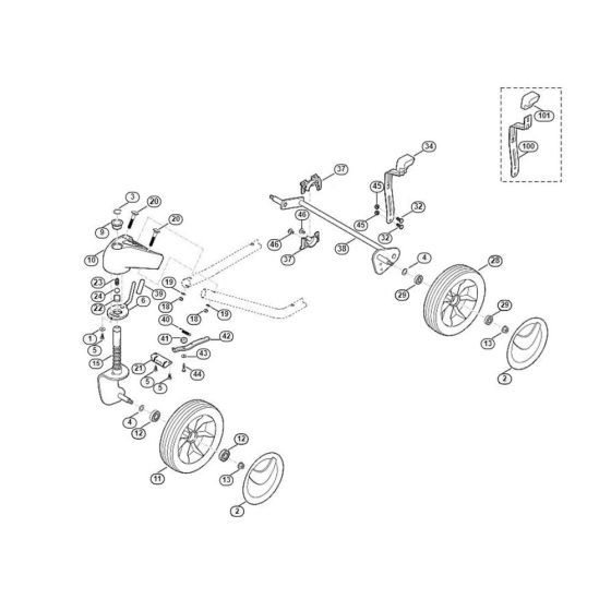 Chassis for Viking MB 3.0 RX Petrol Lawn Mowers