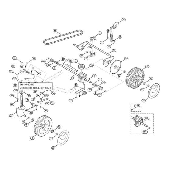 Chassis for Viking MB 3.1 RT Petrol Lawn Mowers