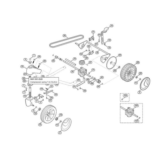 Chassis for Viking MB 3.1 RTX Petrol Lawn Mowers