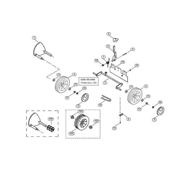 Chassis for Viking MB 3 R Petrol Lawn Mowers