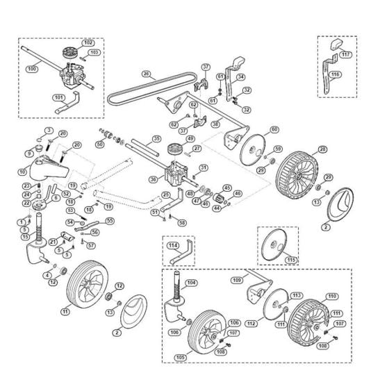 Chassis MB 3 RT for Viking MB 3 RT Petrol Lawn Mowers