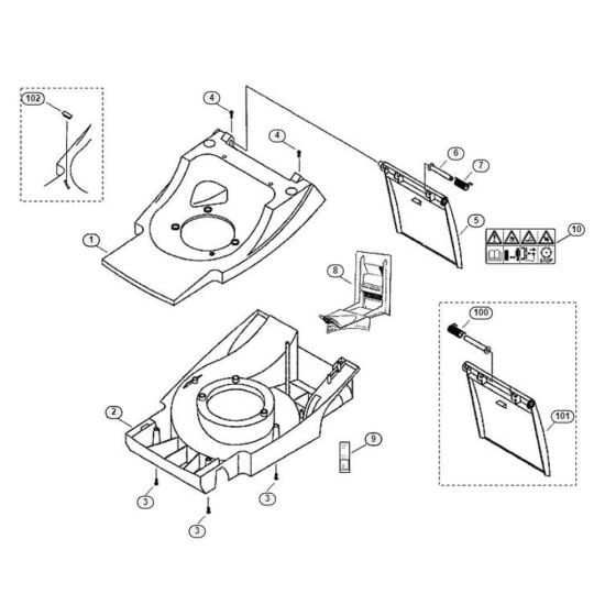 Housing for Viking MB 400 Petrol Lawn Mowers