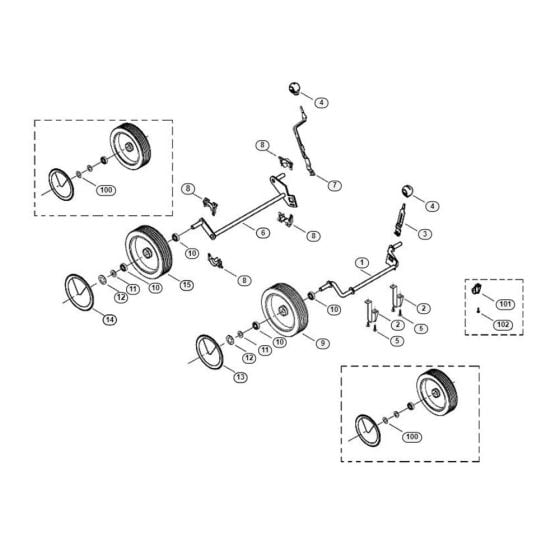 Chassis for Viking MB 410 Petrol Lawn Mowers