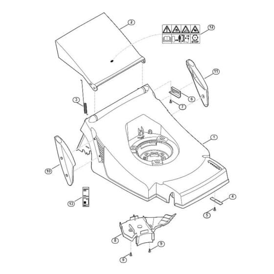 Housing for Viking MB 443.0 C Petrol Lawn Mowers