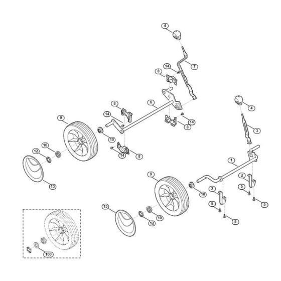 Chassis for Viking MB 443.0 C Petrol Lawn Mowers