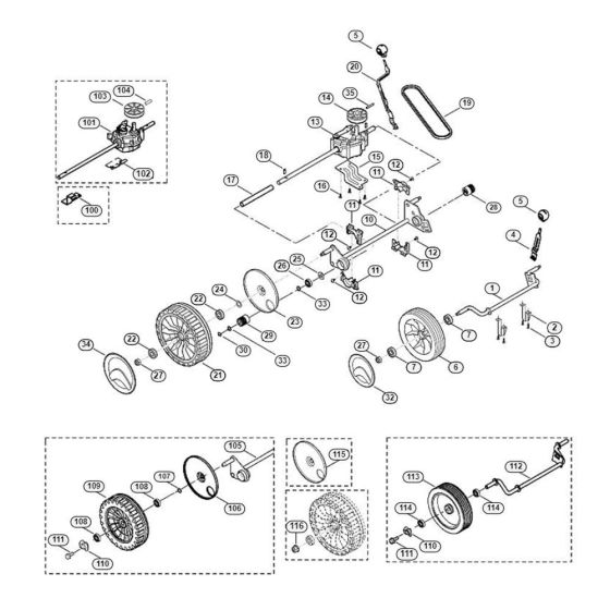 Chassis for Viking MB 448.0 T Petrol Lawn Mowers