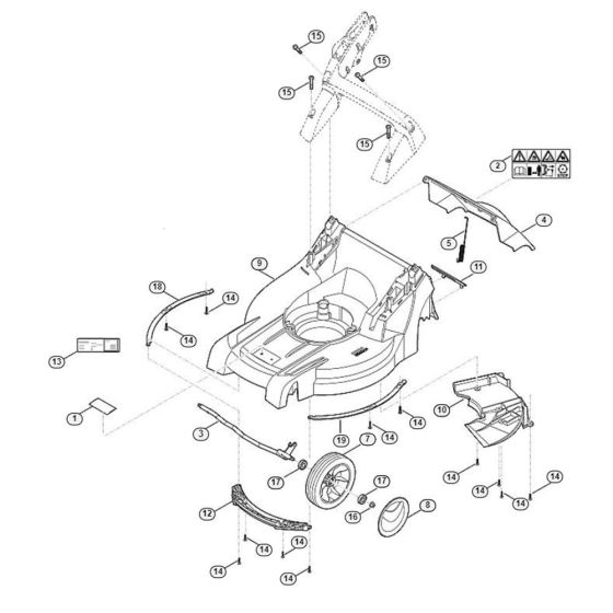 Housing, Front Axle for Viking MB 448.1 TC Petrol Lawn Mowers