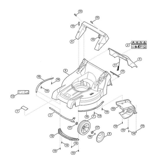 Housing, Front Axle for Viking MB 448.1 TX Petrol Lawn Mowers