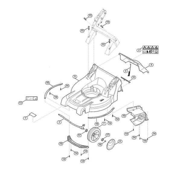 Housing, Front Axle for Viking MB 448.1 VC Petrol Lawn Mowers