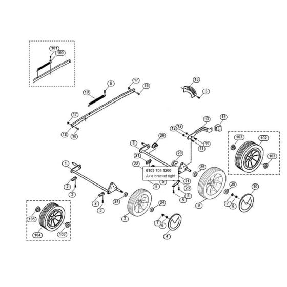 Chassis for Viking MB 450 Petrol Lawn Mowers