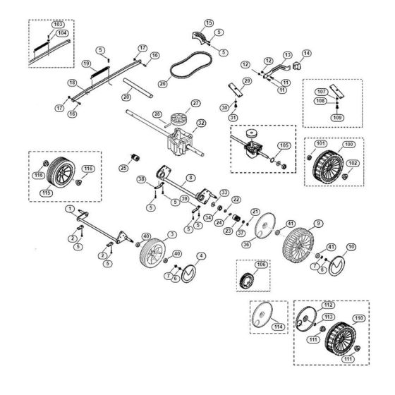 Chassis for Viking MB 455 Petrol Lawn Mowers