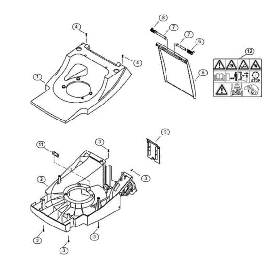 Housing for Viking MB 455 BC Petrol Lawn Mowers