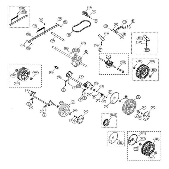 Chassis for Viking MB 455 E Petrol Lawn Mowers