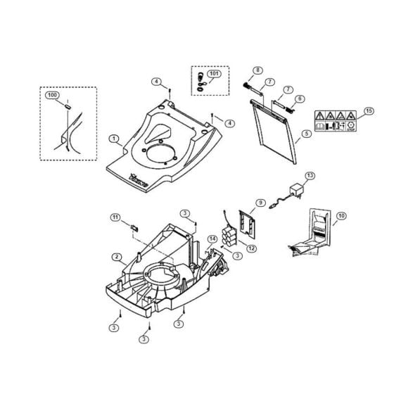 Housing for Viking MB 455 M Petrol Lawn Mowers