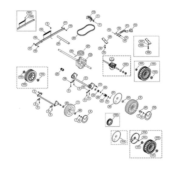 Chassis for Viking MB 455 MM Petrol Lawn Mowers