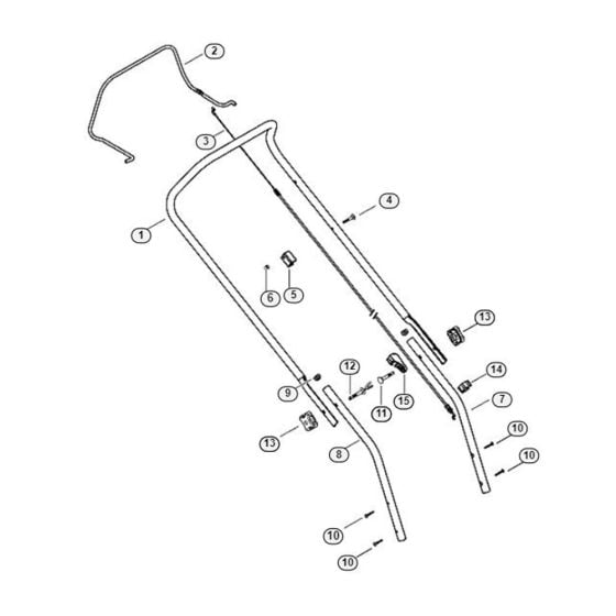 Handle for Viking MB 460 Petrol Lawn Mowers