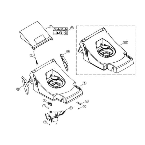 Housing for Viking MB 460 Petrol Lawn Mowers