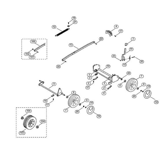 Chassis for Viking MB 500 Petrol Lawn Mowers