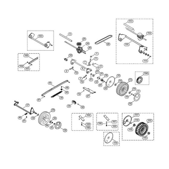 Chassis for Viking MB 505 Petrol Lawn Mowers