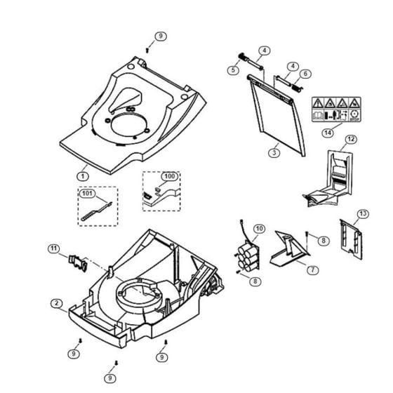 Housing for Viking MB 505 KAT Petrol Lawn Mowers