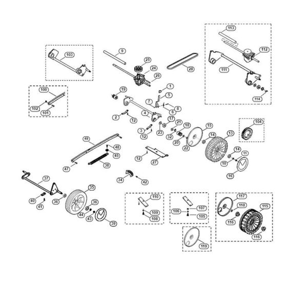 Chassis for Viking MB 505 KAT Petrol Lawn Mowers