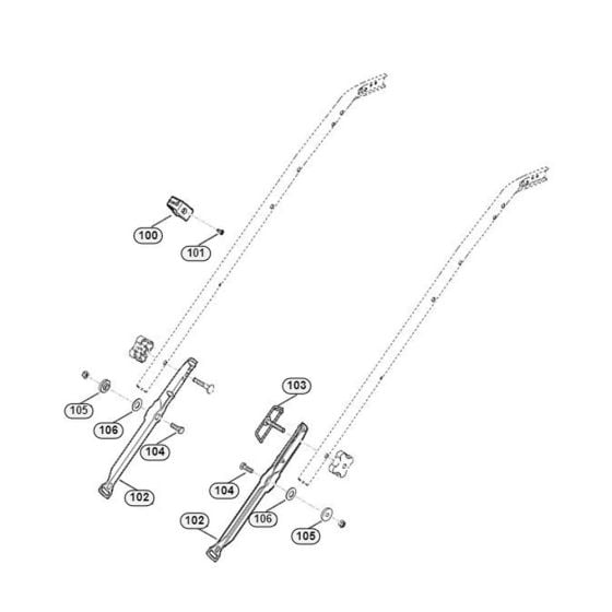 Handle Lower Part-1 for Viking MB 545.0 Petrol Lawn Mowers