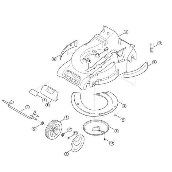 Housing, Front Axle for Viking MB 545.1 VE Petrol Lawn Mowers