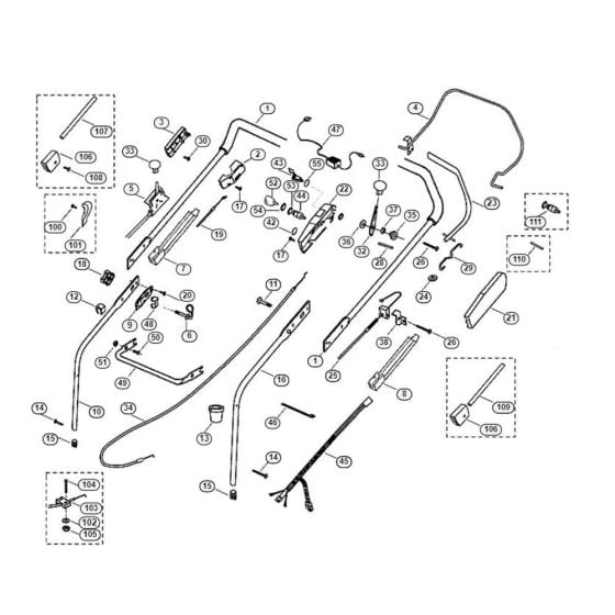 Handle for Viking MB 555 Petrol Lawn Mowers