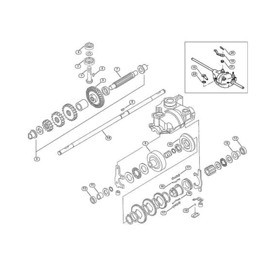 Gear Box-1 for Viking MB 555 Petrol Lawn Mowers