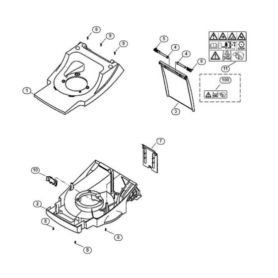 Housing for Viking MB 555 BS Petrol Lawn Mowers