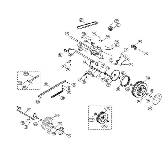 Chassis for Viking MB 555 C Petrol Lawn Mowers