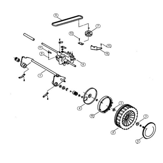 Chassis-1 for Viking MB 555 E Petrol Lawn Mowers