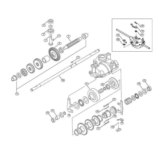 Gear Box-1 for Viking MB 555 E Petrol Lawn Mowers