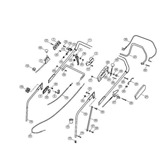 Handle for Viking MB 555 KS Petrol Lawn Mowers