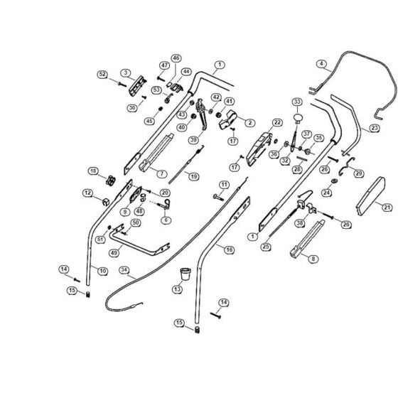 Handle for Viking MB 555 MQ Petrol Lawn Mowers