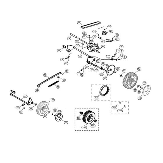 Chassis for Viking MB 555 MQ Petrol Lawn Mowers