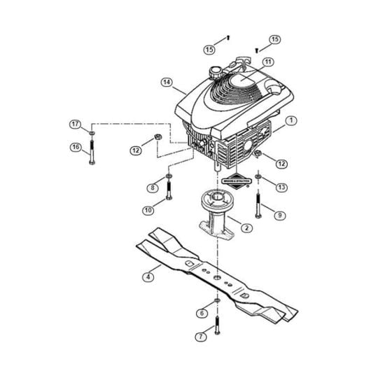 Engine, Blade for Viking MB 555 MQ Petrol Lawn Mowers