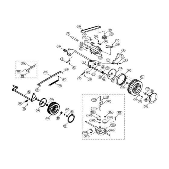 Chassis for Viking MB 555 PRO Petrol Lawn Mowers