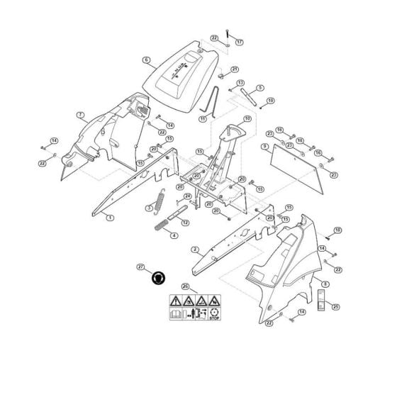 Frame for Viking MB 6.1 RH Petrol Lawn Mowers