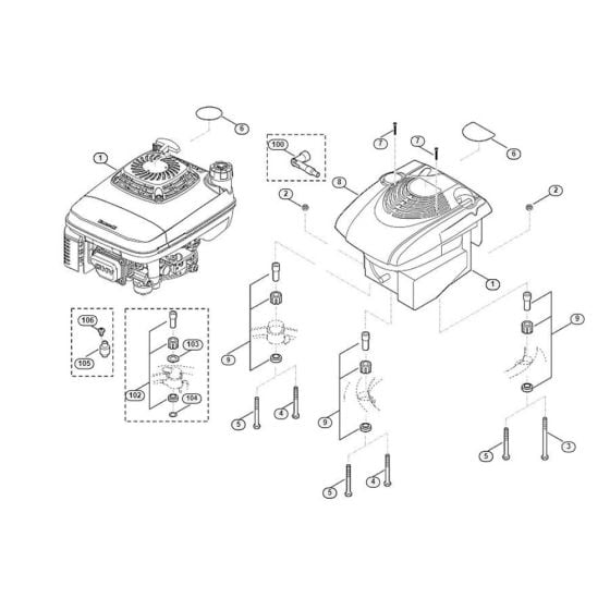 Engine for Viking MB 650.0 KS Petrol Lawn Mowers